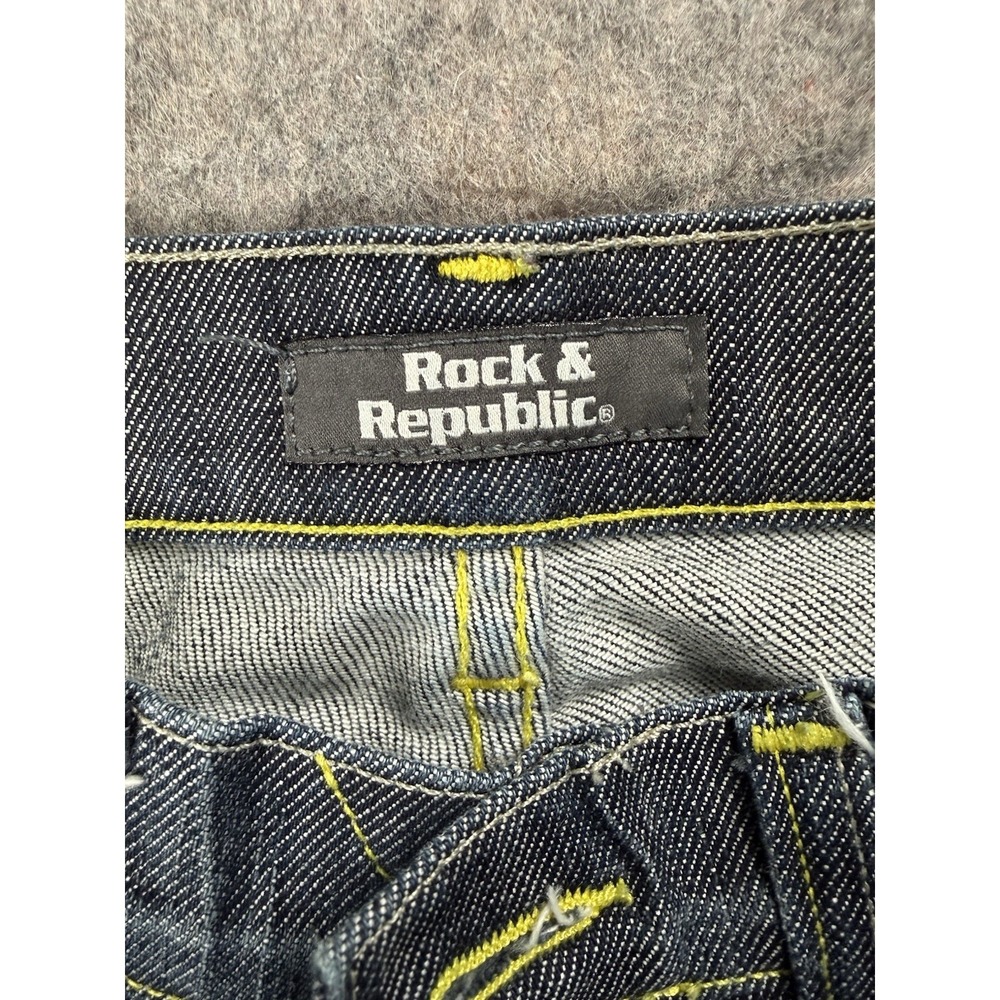 Rock & Republic Costello Jeans Women's 26 Dark Wash Straight Leg Denim - Picture 5 of 13
